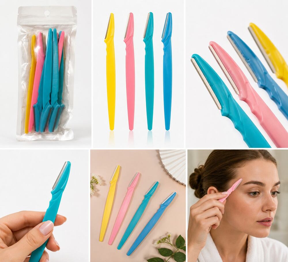 10-Pack Facial & Eyebrow Razors – Dermaplaning Hair Removal Tools